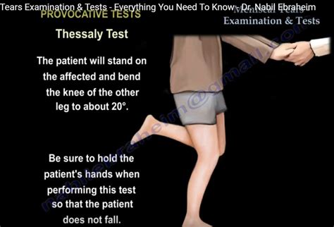 assess for meniscus tear with which test|standing test for meniscus tear.